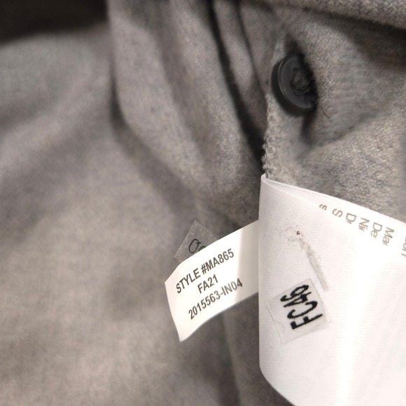 Madewell Flannel Shirt Womens XXL Light Gray Flap Pocket Oversized Ex Boyfriend - Picture 9 of 9